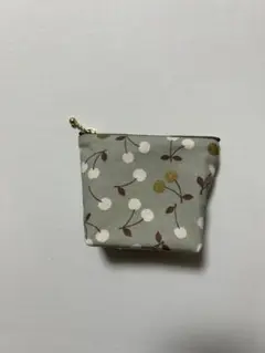 フルーツ柄 グレー コインケース