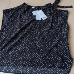 OPAQUE CLIP ブラックドットノースリーブ M