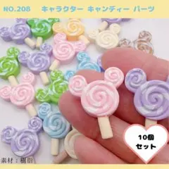 NO.208 キャラクター キャンディーパーツ10個セット♡