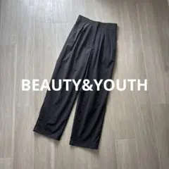 BEAUTY&YOUTH エコニール タック パンツ