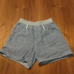 【美品】デニム　ストライプ ショートパンツ　ハーフパンツ　ガールズ　160cm
