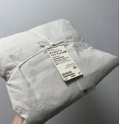 無印良品　ボックスシーツ　セミダブル　ライトベージュ