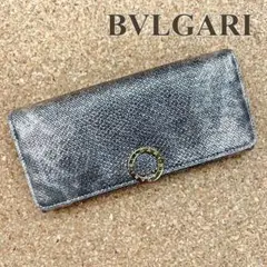 ブルガリ BVLGARI 二つ折り長財布 カルングスキン ロゴサークル