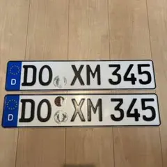345 本物 ドイツ ユーロナンバープレート BMW ベンツ アウディポルシェ