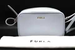 【未使用】FURLA　フルラ　リリー　ショルダーバック　水色　レザー 革製品