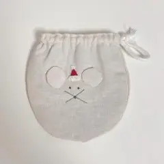 ねずみ 巾着 ポシェット ハンドメイド 作家さん