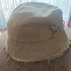 COMME CA DU MODE　フリンジ付きベージュバケットハット