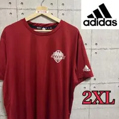 【アメリカ古着】adidas Tシャツ 2XL レッド SHAKEOPEE