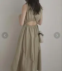d acym back open nylon ワンピース