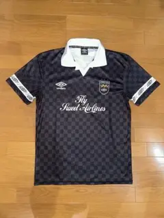Umbro ユニフォームTシャツ 襟付き 黒 大きめXS