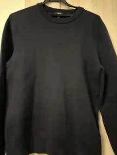 ウォッシャブルミラノリブクルーネックセーター　ネイビー　Mサイズ