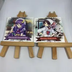 上海アリス幻樂団　ミニキャンバス　2点セット　霊夢　パチュリー