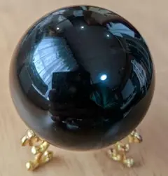 希少な高品質スターモリオン黒水晶スフィア台座プレゼント