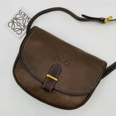希少 極美品 ロエベ アナグラム ショルダーバッグ ハーフムーン ヴィンテージ