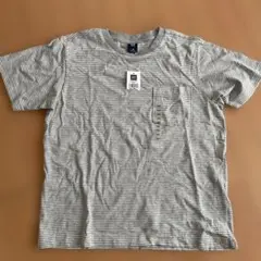 ☆新品☆GAP KIDS グレー 白 ボーダーTシャツ 140