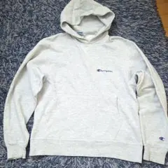 90s' 米国製　Champion グレー フード付きパーカー