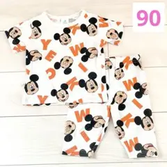 ベビー 90cm ミッキー ディズニー 半袖 Tシャツ パジャマ セットアップ
