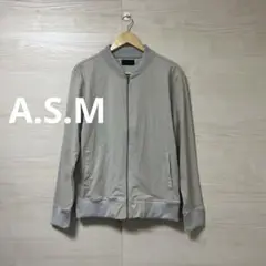 A.S.M★ATELIER SAB MEN ブルゾン リブ切替 ジップアップ