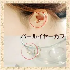 小粒 パール イヤーカフ シルバー 上品 フェミニン レディース ピアス