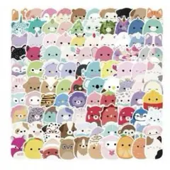かわいいキャラクターの動物ステッカー100枚　シール