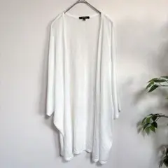 ambiance ロングシアーカーディガン　ボレロ　透け感　春夏　ゆったり　S