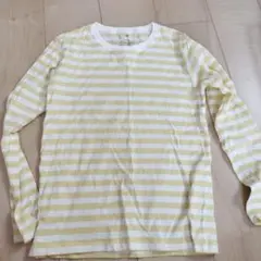 長袖カットソー 150サイズ イエロー ストライプ　無印良品