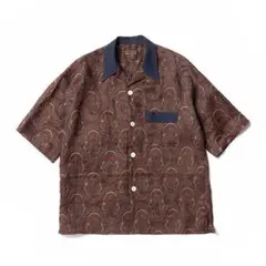 MR.OLIVE PAISLEY LINEN CLASSIC OPEN SH L