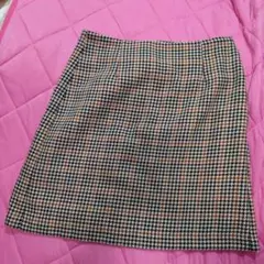 GU チェック千鳥格子柄タイトスカート (中古美品)