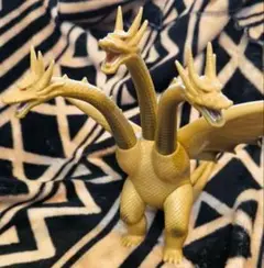 キングギドラ 1984 歴代怪獣box 2本角 髭あり ソフビ ソフビ□キングギドラ 1984 バンダイ レア King Ghidorah 金