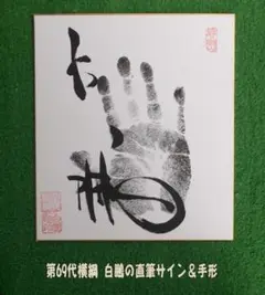 横綱白鵬 日馬富士 手形サイン色紙、平成25年番付表 - メルカリ - 書
