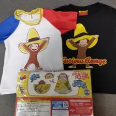 おさるのジョージ　フード付バスタオル　ラッシュガード　半袖Tシャツ