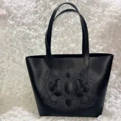 ホースモチーフ　刺繍入り　トートバッグ 大谷リュウジ　ブラック