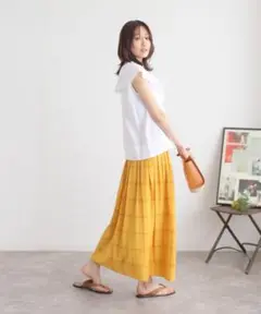 ベイクルーズ B.C STOCK ベーセーストック　リバーシブルスカートイエロー