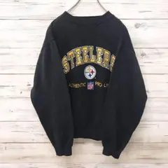 LOGO ATHLETIC☆スウェット M 刺繍ロゴ ブラック