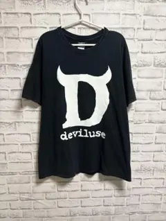 Deviluse XL 黒 Tシャツ　ビックロゴ　デビル