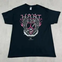 ハート　エンジェル　Y2K　フェアリーグランジ　Tシャツ　古着　ブラック　黒　L