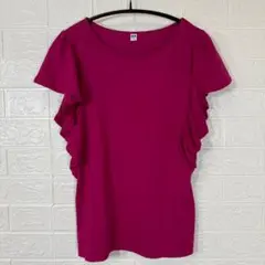 UNIQLO ノースリーブTシャツ 肩袖フリル付き