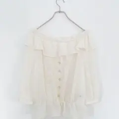 【イング】INGNI オフショルダー オープンショルダー ブラウス Mアイボリー
