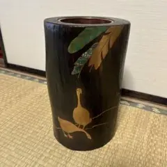 純金蒔絵螺鈿 桐花器 天然形 【 作家物 】