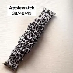 Applewatch バンド ベルト シュシュ レオパード 38/40/41mm