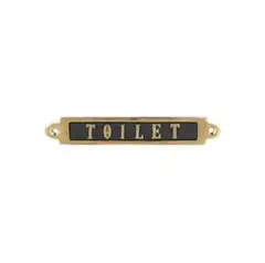 DULTON ブラスサイン TOILET トイレ 真鍮ドアプレート