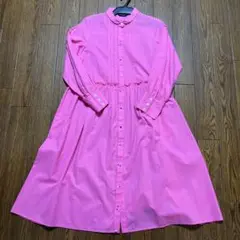 cachette シャツワンピース　ピンク　長袖　サンプル品