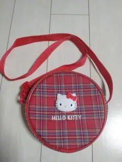 HELLO KITTY チェック柄ポシェット 赤