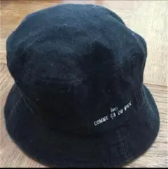 Comme Ca Du Mode リバーシブル黒ストライプハット
