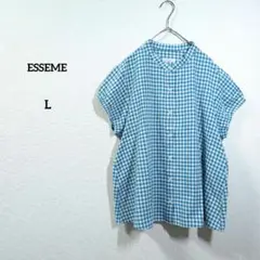 ESSEME エルシーム　シャツ　ブラウス　ギンガムチェック　半袖
