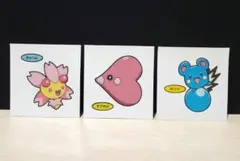 ポケモンパンシール３枚セット　チェリム&ラブカス&ルリリ