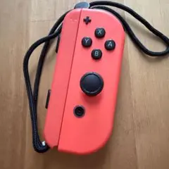Switch ジョイコン 右 ネオンレッド ニンテンドー カラーストラップ付属
