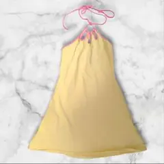 FOREVER 21 イエローハイネック ホルターネック S ブラトップ