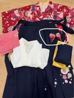 袴 150cm アリサナ 紺×赤 卒業式