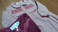 familiar 長袖ワンピースセット 80